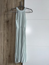Plisseekleid Neckholder Mint