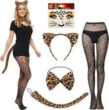 5 Teile Leoparden Kostüm