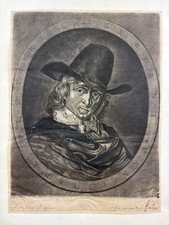 Jacob Gole, Porträt von Adriaen van Ostade, Radierung um 1720