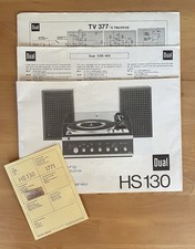Original DUAL HS 130 Type 1224 CDS 660 TV 377 Bedienungsanleitung Geräte-Urkunde