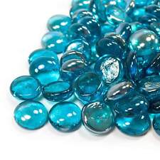 Glasnuggets Shine Türkis Irisierend 1kg (17-20mm) Mosaikstein Muggelstein Deko