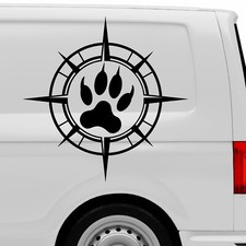 Hundepfote Kompass Aufkleber