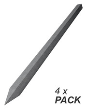 4x Recycling Zaunpfahl grau