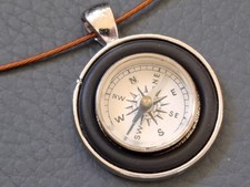 Herren Kette mit Kompass, Halsreif 