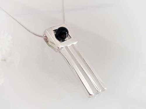 Anhänger silber 925 onyx - anhänger,
