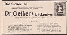 Dr. Oetker Werbung / Reklame 1910  Dr. A. Oetker -Fabrik - Bielefeld