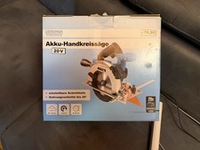 GERMANIA Plattform Akku Handkreissäge 20 V Sägeblatt & Führungsschiene Kreissäge