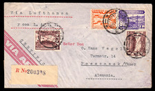 Peru, L.A.T.I. R-Luftpostbrief 30.9.40 nach Poessneck, OKW-Zensur