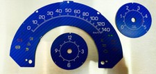 Tachoscheiben passend für SMART 450 Diesel blau CARBON Zifferblätter Gauge Set