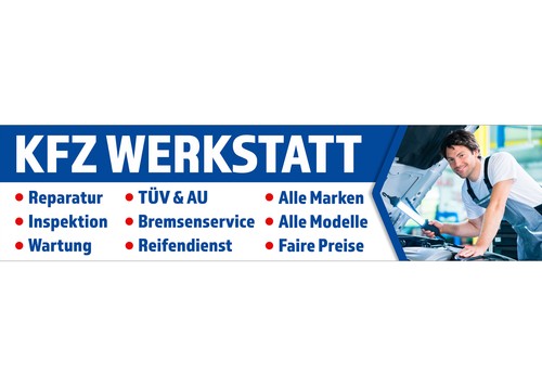 Banner oder aufkleber kfz - banner, "kfz