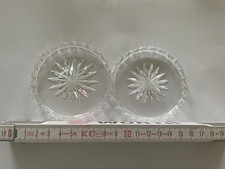 2 Kristall Untersetzer Antik