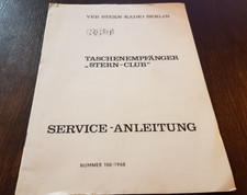 SERVICE-ANLEITUNG Taschenempfänger STERN-CLUB - Nummer 106/1968