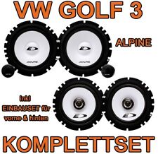 VW Golf 3 III  ALPINE LAUTSPRECHER KOMPLETTSET VORNE+HINTEN BOXEN FRONT+HECK NEU