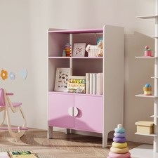 AIYAPLAY Bücherregal Kinder Kinderregal mit 2 Ablage, Schrank Aufbewahrungsregal