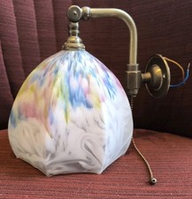 Antike Art Deco Wandleuchte Bund Glass  um 1920 Frankreich 