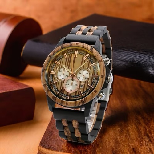 Chronograph männeruhr holzuhr - männeruhr,