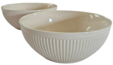 ? 2 Wedgwood Queens Ware EDME Schüsseln Cremefarben - 6,3 x 16 cm