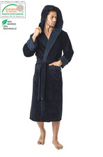 Herren Bademantel mit Kapuze