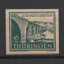 SBZ Thüringen 114y  Schantl Plf. f 3   (Wiederaufbau zerst. Brücken) postfrisch