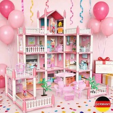 Puppenhaus aus mit Möbeln &