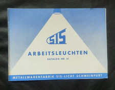 SIS ARBEITSLEUCHTEN KATALOG NR. 61   Schweinfurt