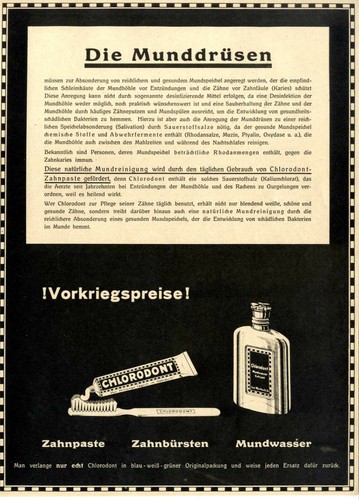Vorkriegspreise chlorodont - vorkriegspreise,