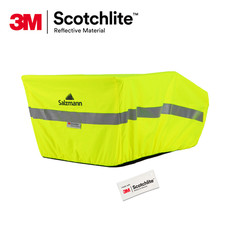 Salzmann reflektierender Regenschutz für Fahrradkörbe mit 3M Material