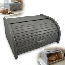 Kleiner Holz Brotkasten Grau