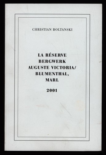 Boltanski réserve - boltanski,, la