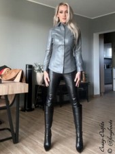 Lederbluse Leder Bluse