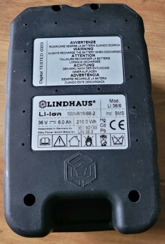 Lindhaus 36v 6 0 ah - lindhaus,
