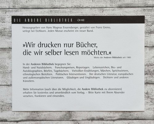 Andere bibliothek eichborn - andere,