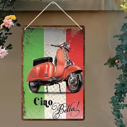 Blechschild ciao bella vespa - bella,
