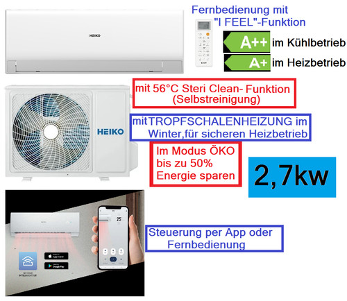 Klimaanlage split heiko - klimaanlage,