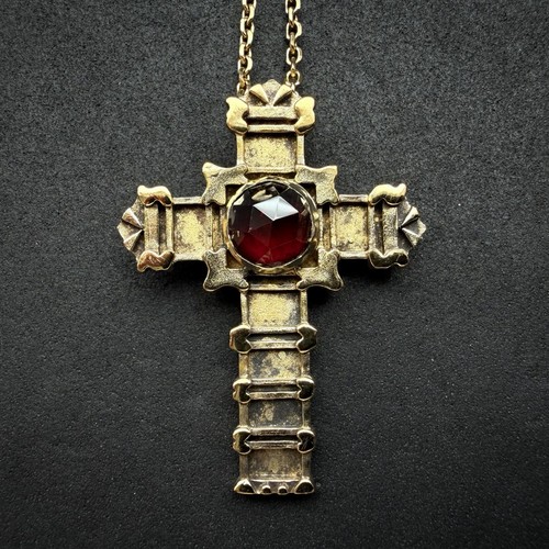 Vintage kreuz anhänger kette - anhänger,