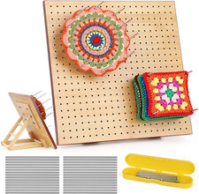 Granny Square Crochet Blocking Board Groß, 29Cm Wooden Häkeln Spanner Mit Faltba