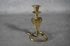 Messing Kerzenhalter Kerzenständer Schlange Cobra 14,5cm