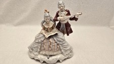 Wallendorf Porzellanfigur Rokoko-Paar mit Laute 17 cm Repariert