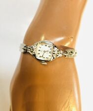 Vintage Gruen Precision Armbanduhr Damen weißgold 1/20 10 K GF Armband Diamanten