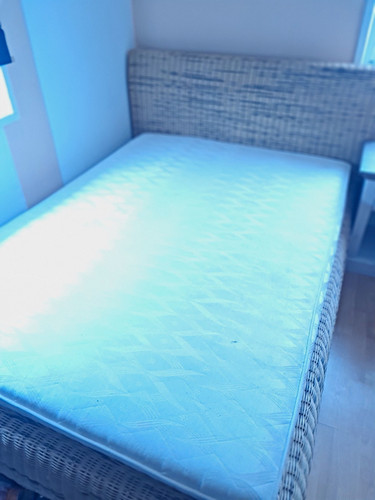 Bettrahmen rattan geflochten - rattan,