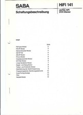 Saba Original Service Manual für HiFi - Studio 9120 stereo  hier: Schaltungsbesc