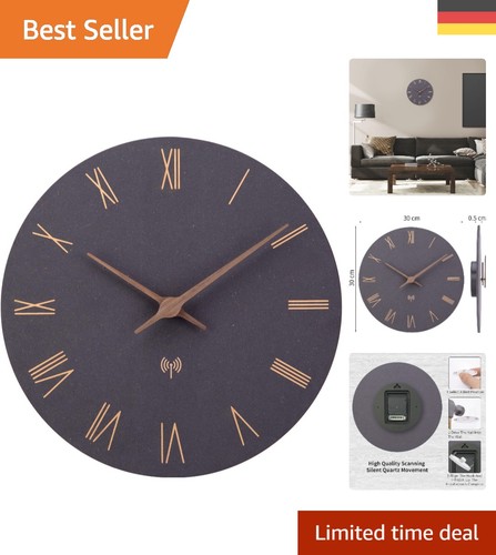 Tickfreie 30cm mdf wanduhr - 30cm,