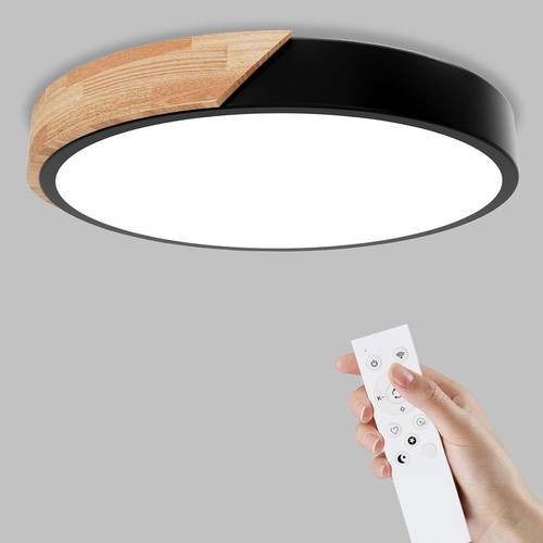 Led deckenleuchte holz 24w - led,