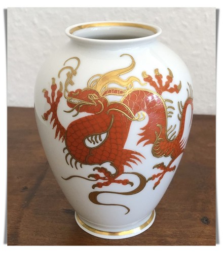 Schaubach kunst porzellan vase - porzellan,