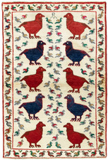 Handgeknüpfter Gabbeh Nomadenteppich Shiraz 152x103 cm | Echter Orientteppich