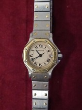 Cartier Santos Octagon cremefarbenes Zifferblatt Unisex-Uhr - 187903