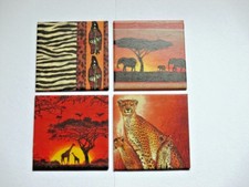 4 Afrika-Bilder " Masken