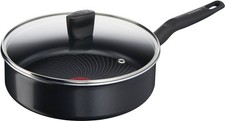 Tefal Schmorpfanne Start'Easy  24 cm Titanium Glasdeckel Pfanne alle Herdarten