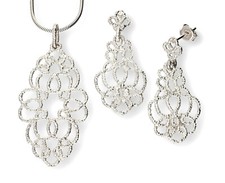 Echtes 925 Silber SCHMUCKSET /