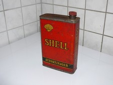 Antike seltene originale Shell Öl Dose Autoreiniger Reklame Werbung 1920